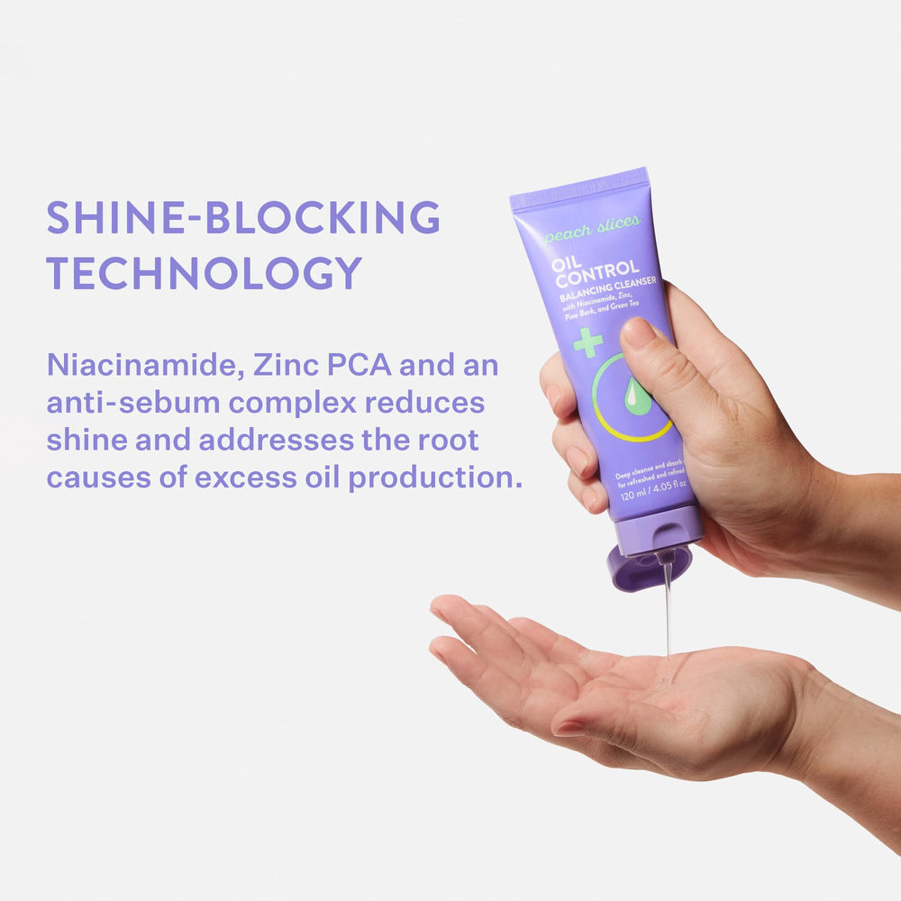 Peach Slices pine-bark detail hints soothing, pore-smoothing benefits during routine