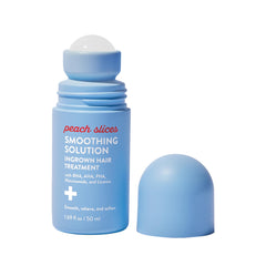 Peach Slices smoothing solution ingrown hair roller for precise, mess-free application.