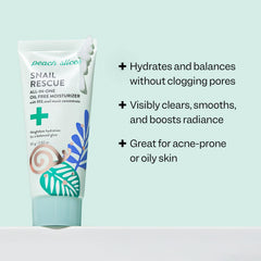 Peach Slices Snail Rescue Oil gel texture close-up shows weightless moisture.