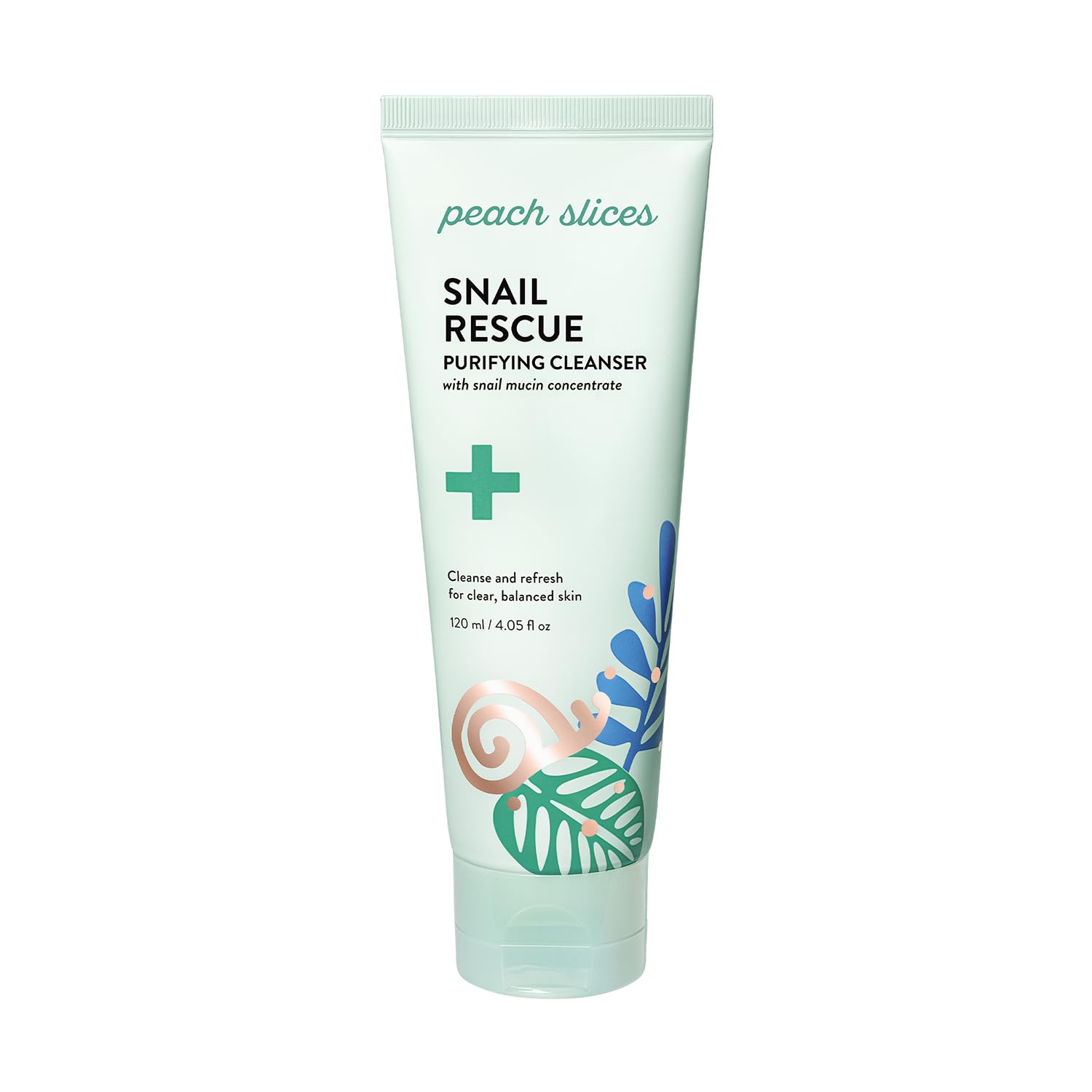 Peach Slices Snail Rescue Purifying Cleanser bottle front for clean skin prep
