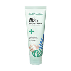 Peach Slices Snail Rescue Purifying Cleanser bottle front for clean skin prep