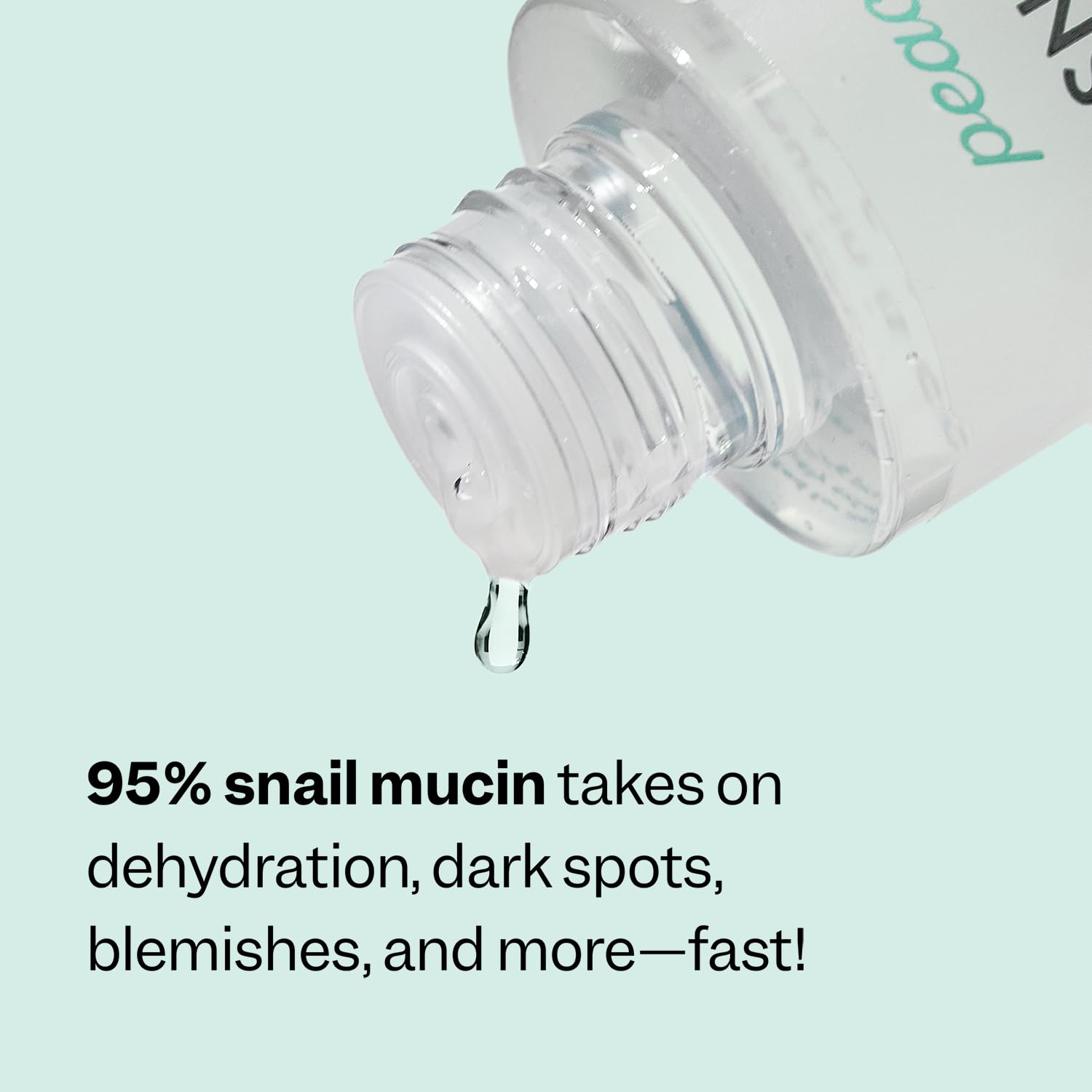 Cica and hyaluronic illustration for Peach Slices Snail Rescue Toner