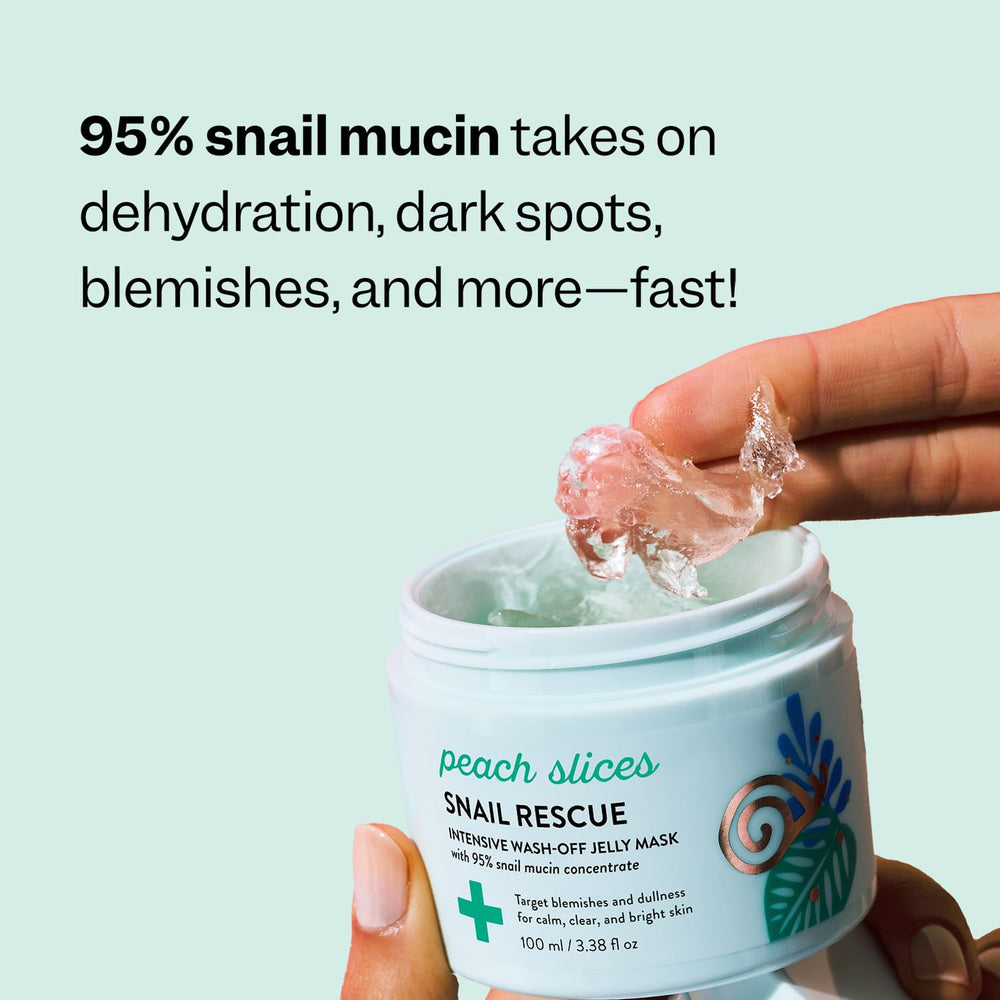 Peach Slices Snail Rescue mask spread for a refreshing treatment