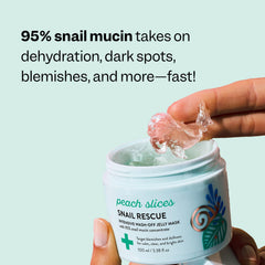 Peach Slices Snail Rescue mask spread for a refreshing treatment