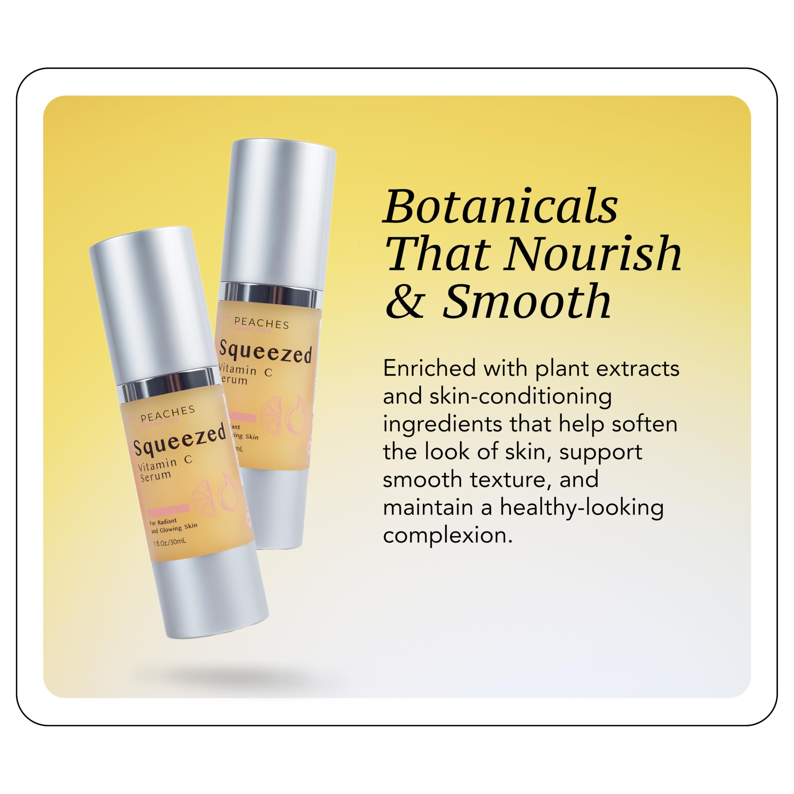 Peaches Skin Care Squeezed Vitamin C Serum neck application scene