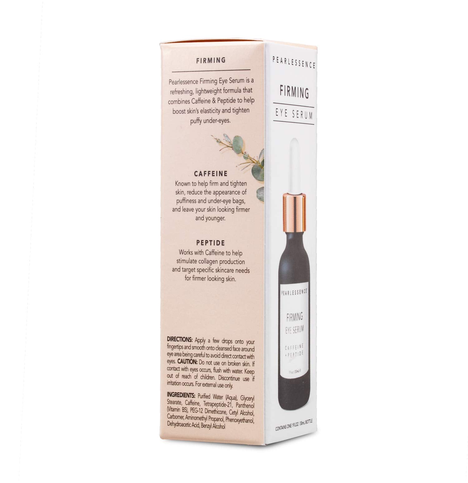 Pearlessence Firming Eye Serum cruelty-free logo on packaging