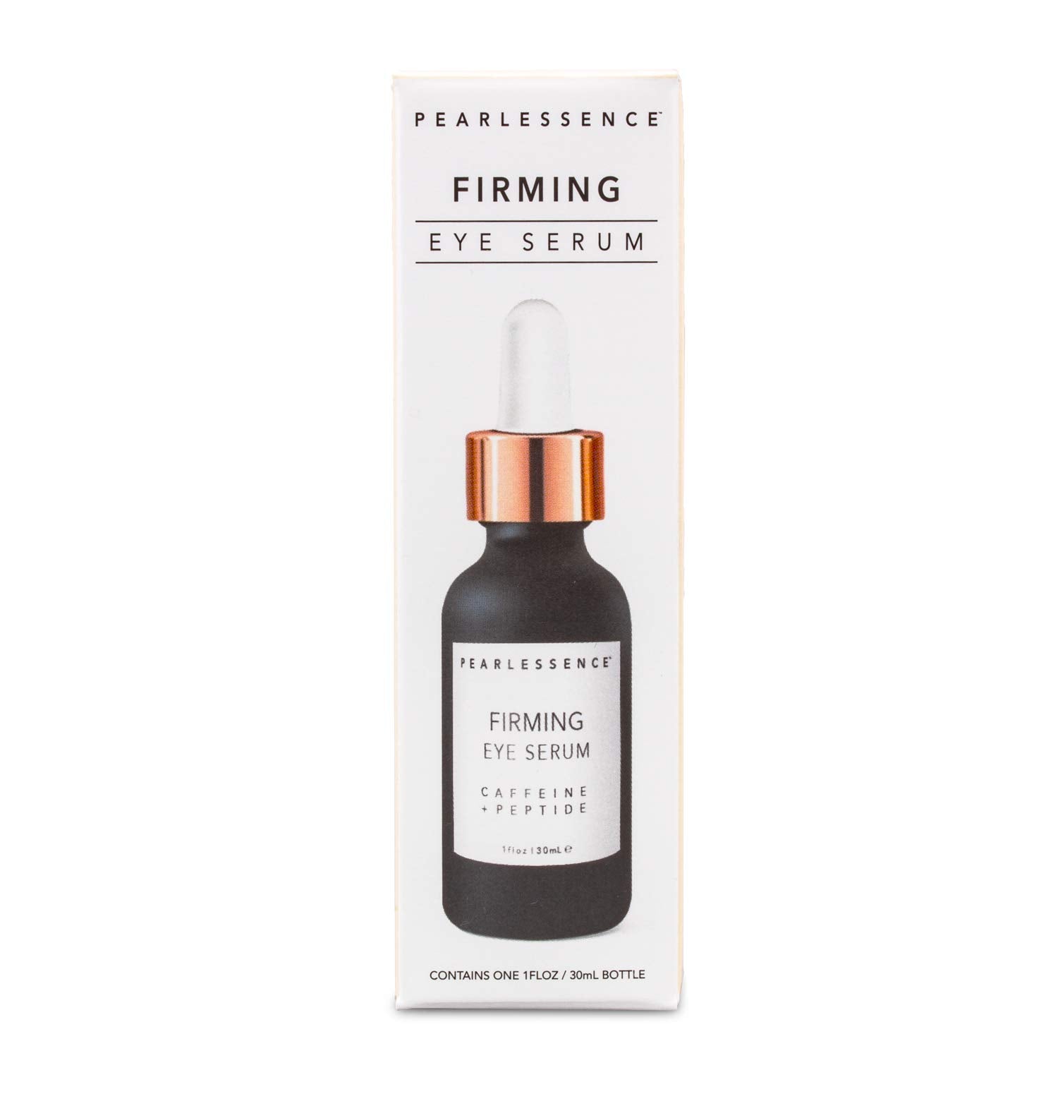 Pearlessence Firming Eye Serum dropper releases lightweight formula for puffy eye relief