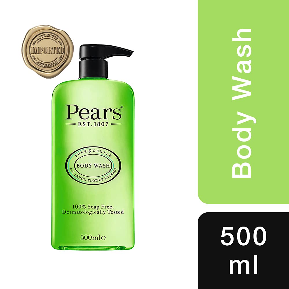 Pears DOPICT Lemon Flower Extracts label indicating refreshing citrus-infused cleanse.