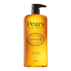 Pears Pure & Gentle gel shower bottle with natural oils for gentle cleansing.