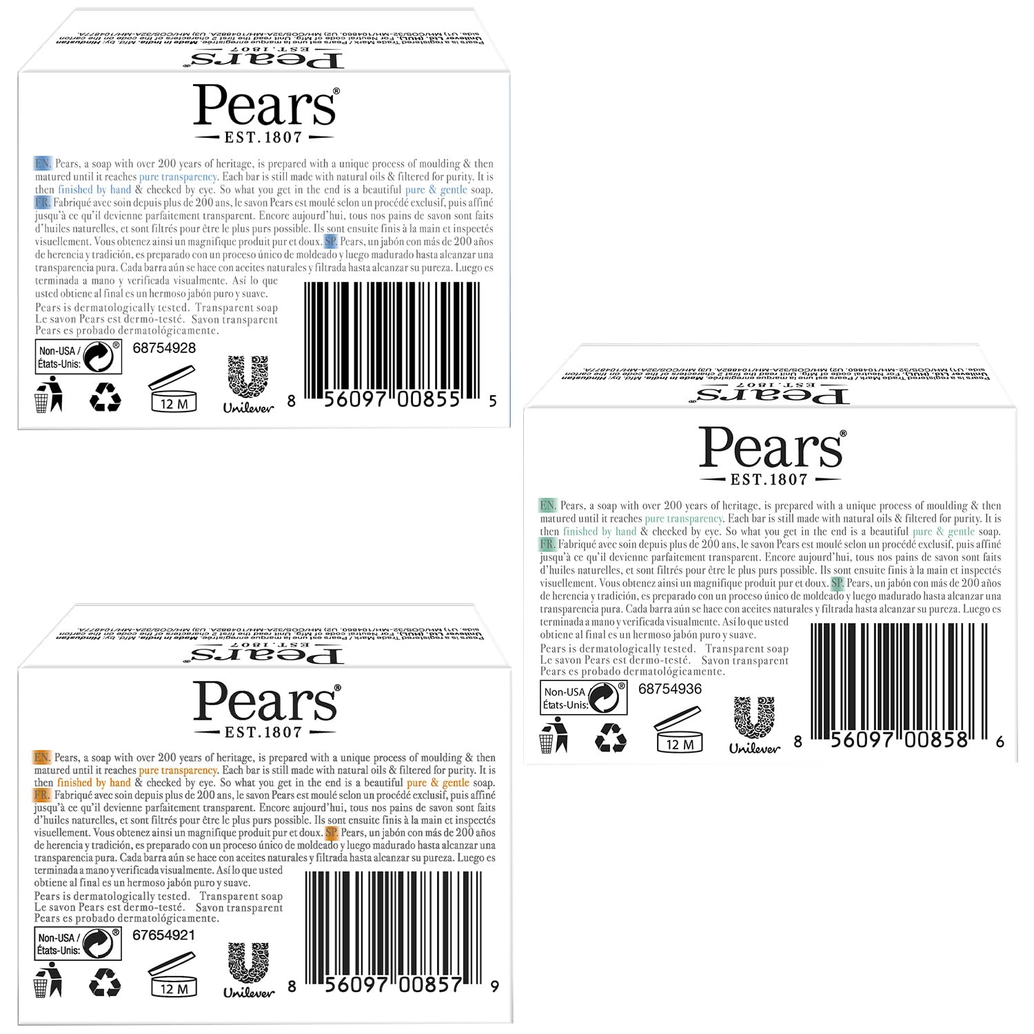 Pears Soap blue mint bar lather showing refreshing scent