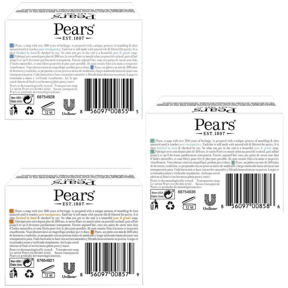 Pears Soap blue mint bar lather showing refreshing scent