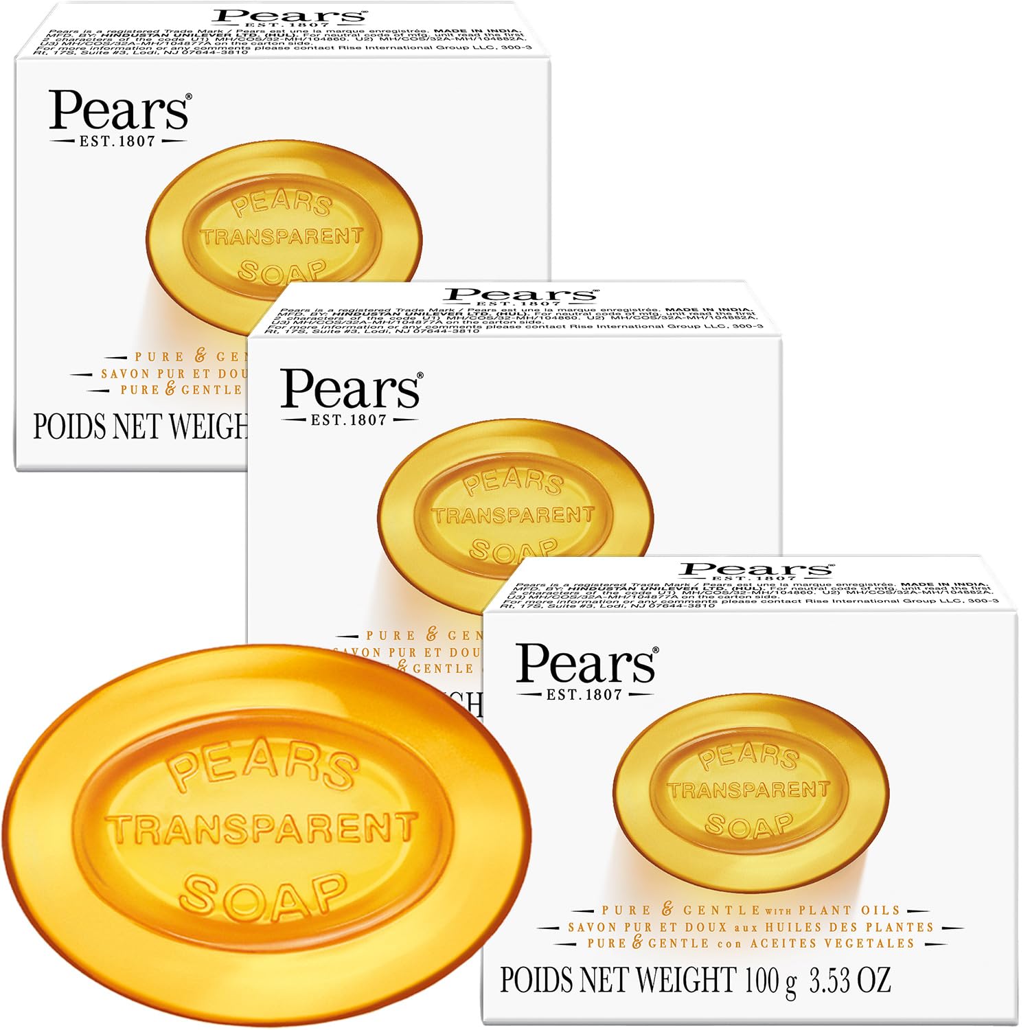 Pears Soap pure glycerin bar showcases moisture-friendly formula