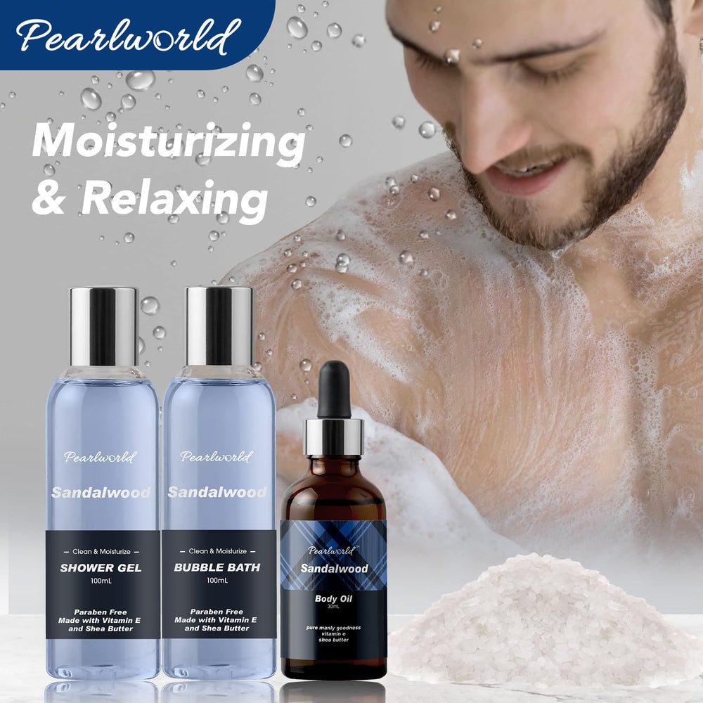 PearlWorld men's spa kit bubble bath for a relaxing soak