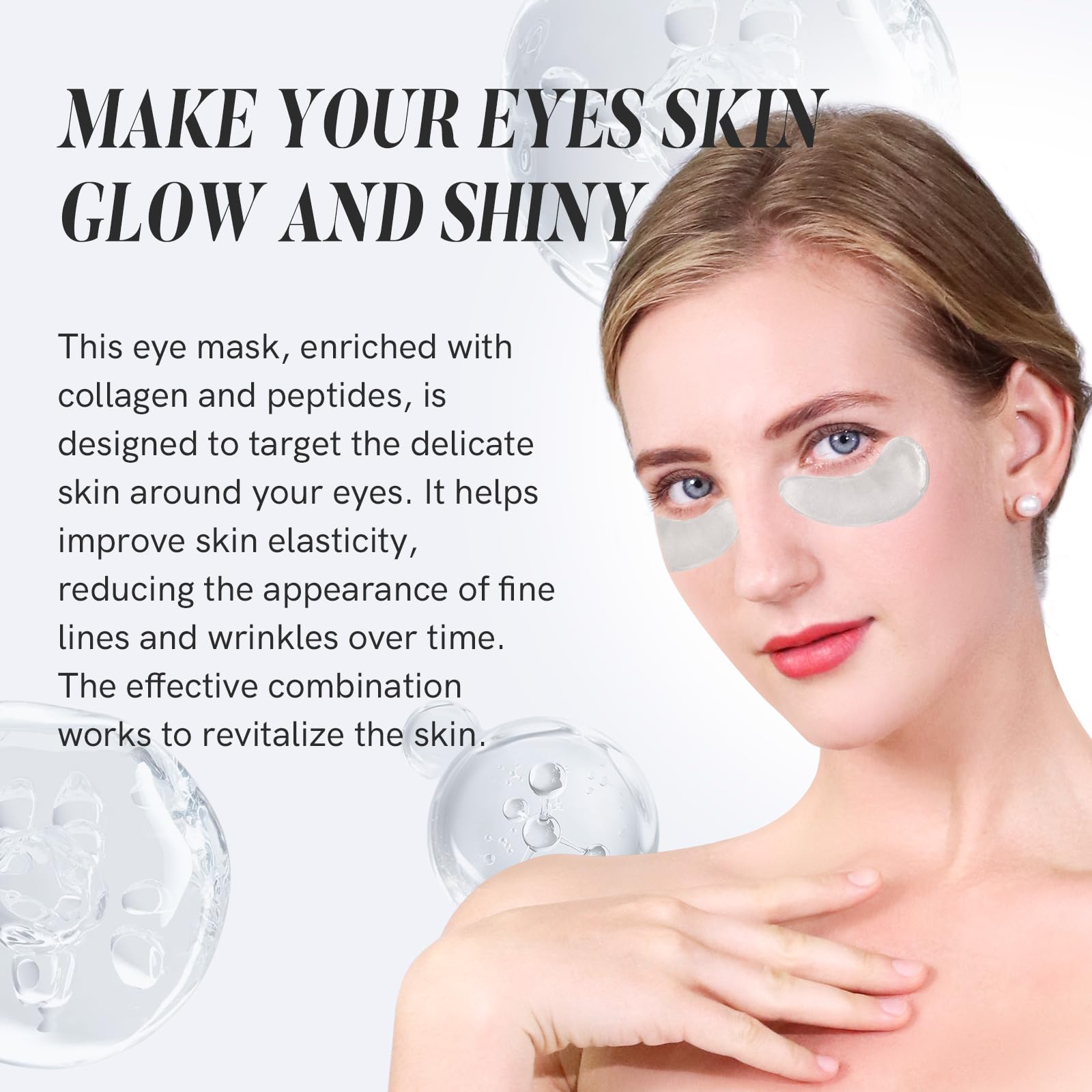 PEAUAMIE Under-Eye Mask application captures routine use for refreshed eyes.