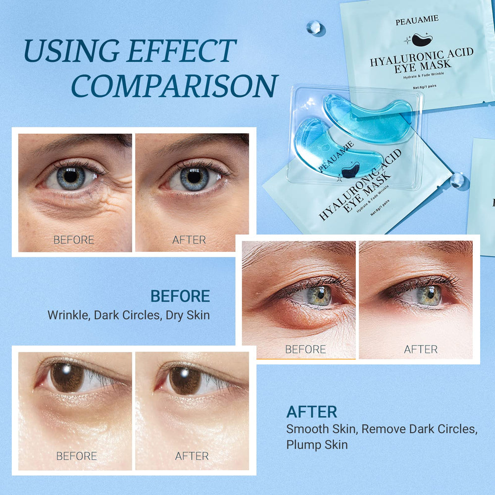 PEAUAMIE patches help minimize fine lines for a smoother eye area.