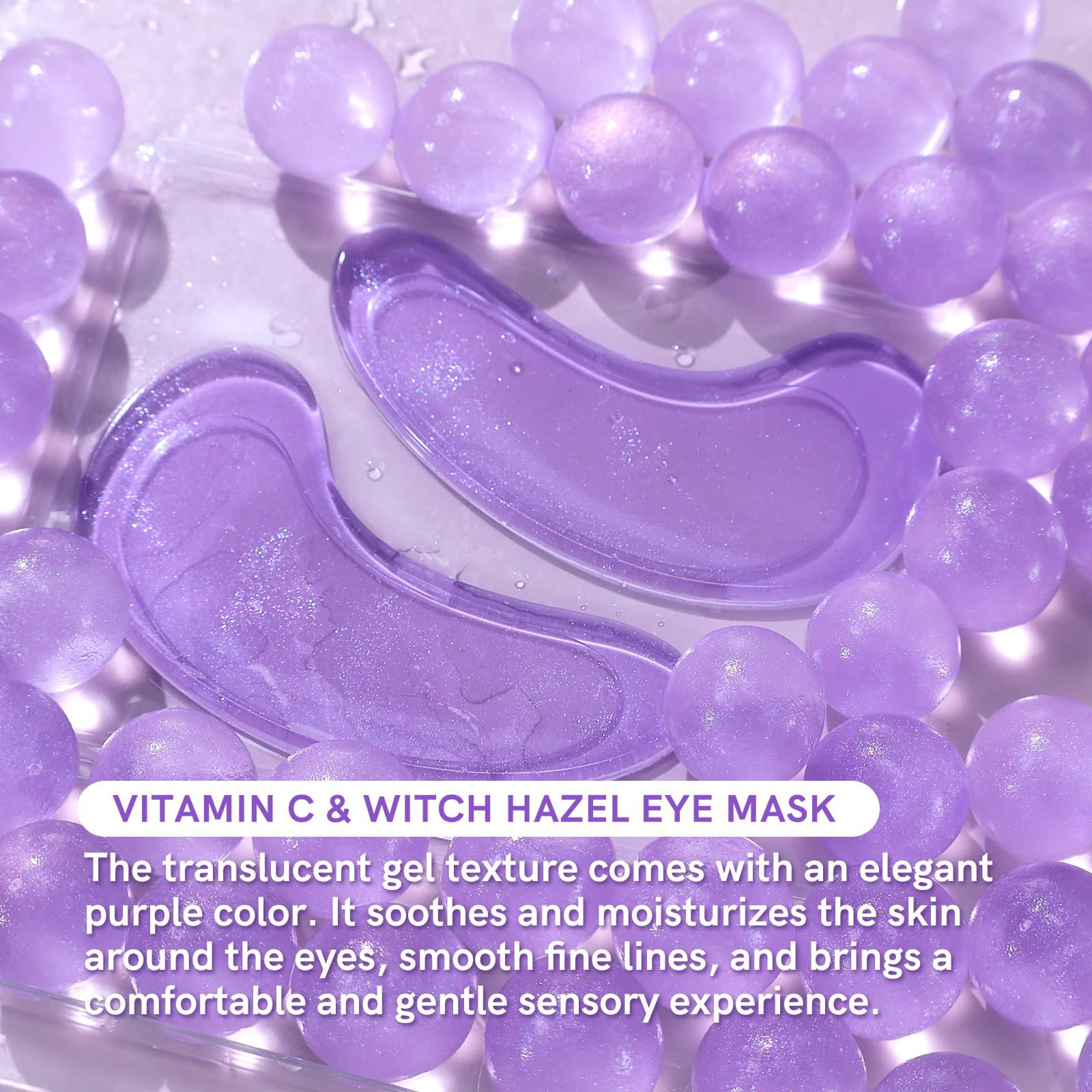 PEAUAMIE patches after use with serum absorbed for smoother eye area.
