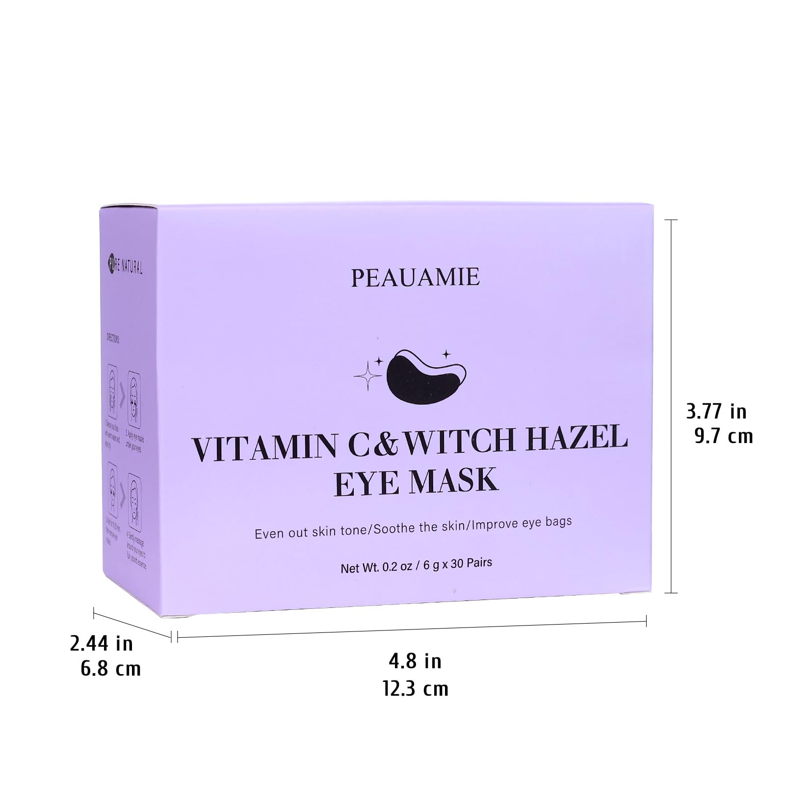 PEAUAMIE eye patch texture macro close-up indicating delicate formula.