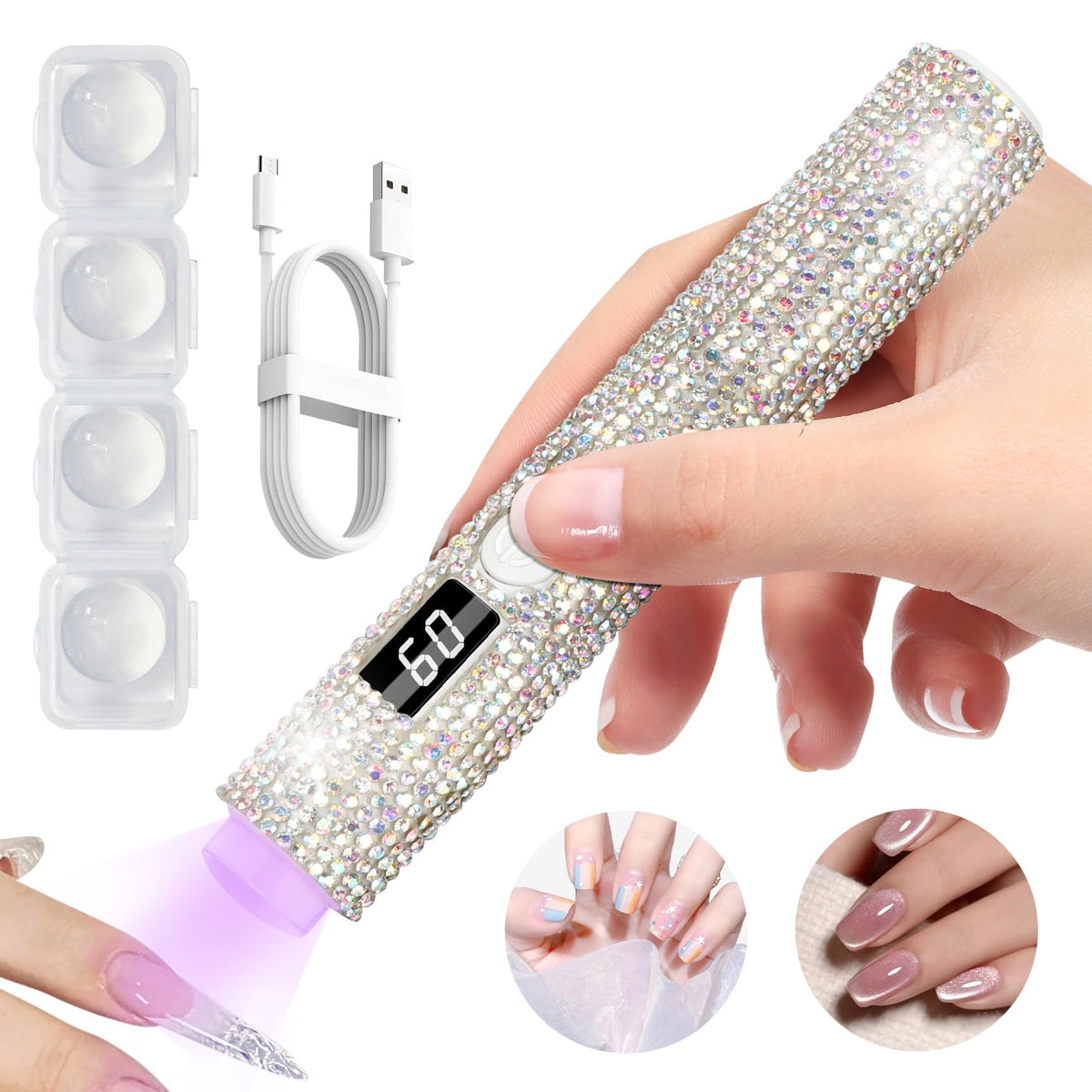 Peccera handheld UV light for gel nails offers quick cure on the go.