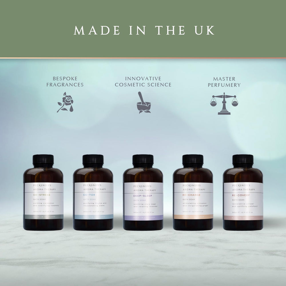 Pecksniff's Aroma Therapy De-Tox decanter glass reflects light for luxury