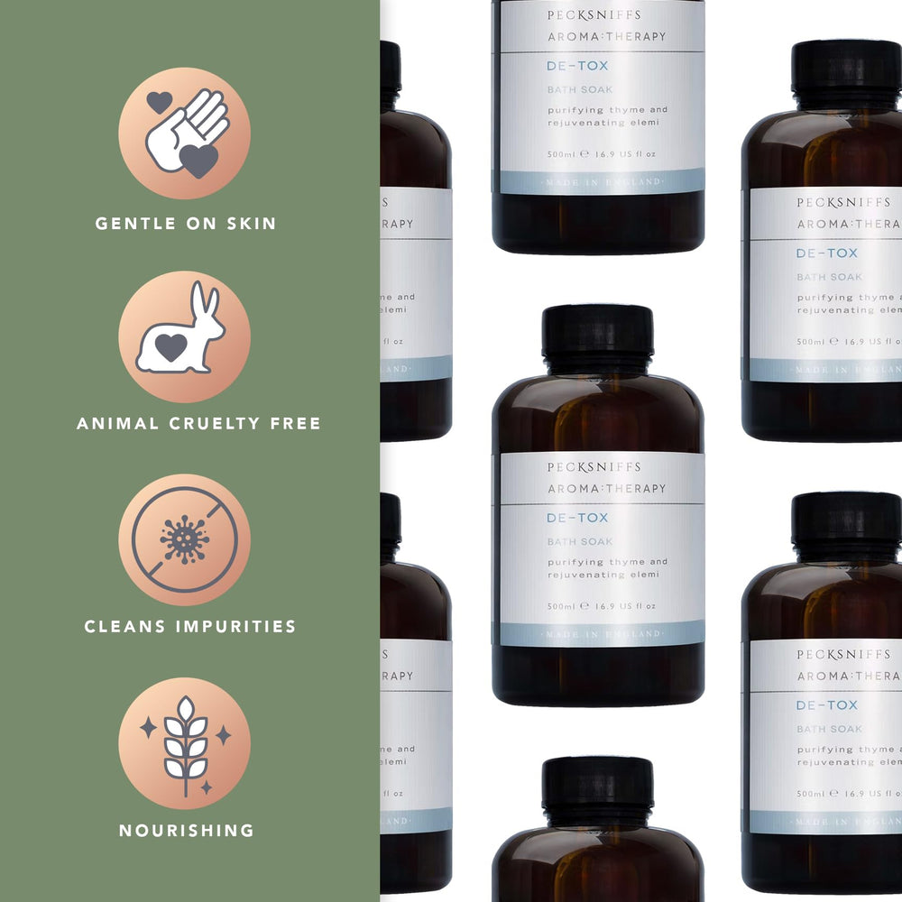 Pecksniff's Aroma Therapy De-Tox liquid appears silky and fragrant