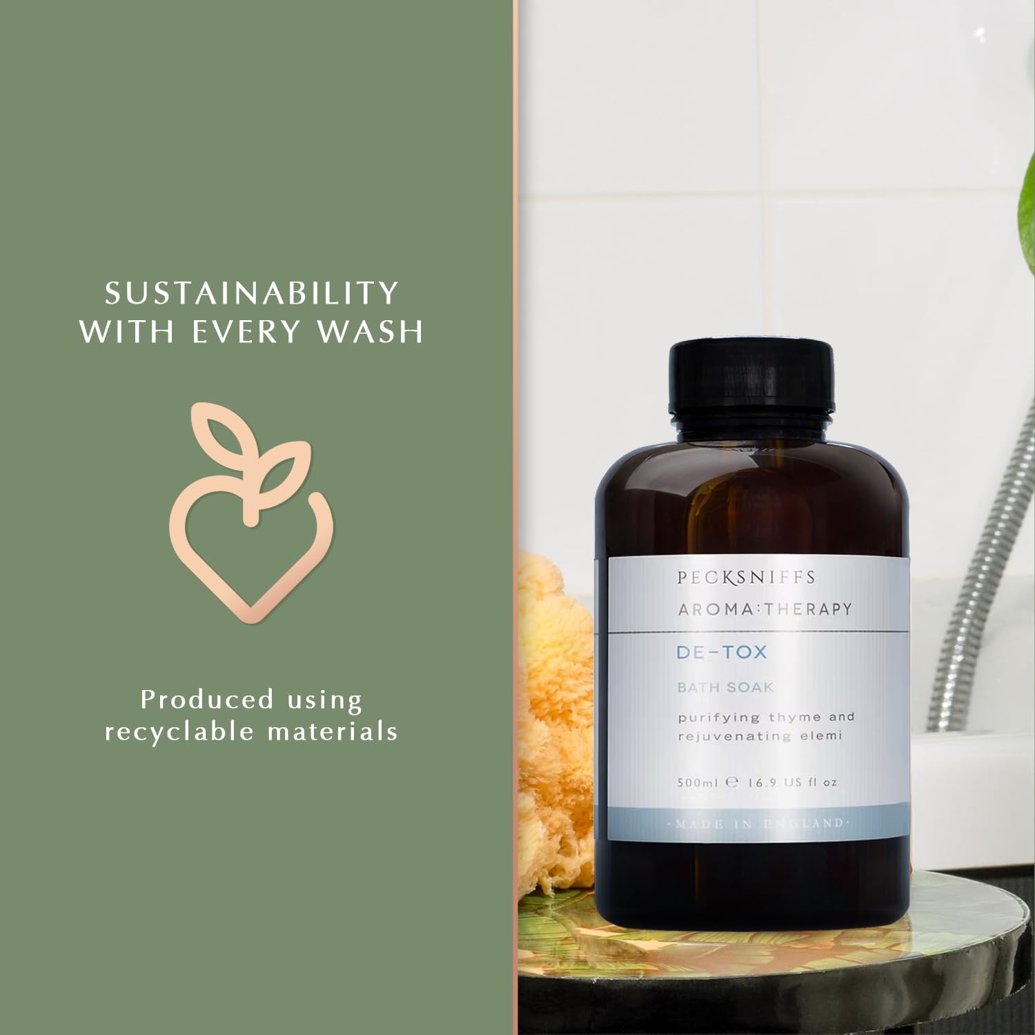 Pecksniff's Aroma Therapy De-Tox steam rising with soothing fragrance