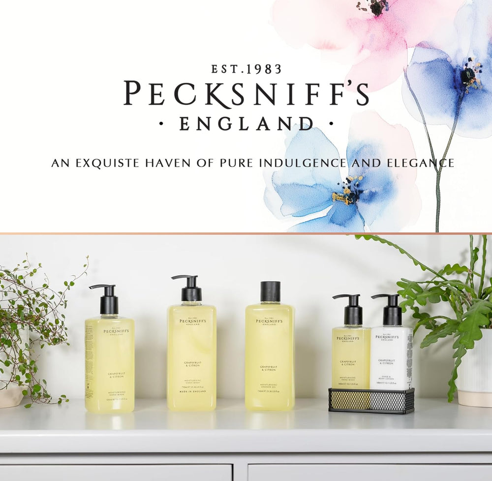 Pecksniff's Grapefruit & Citron Shower Gel daily-use routine with uplifting citrus scent