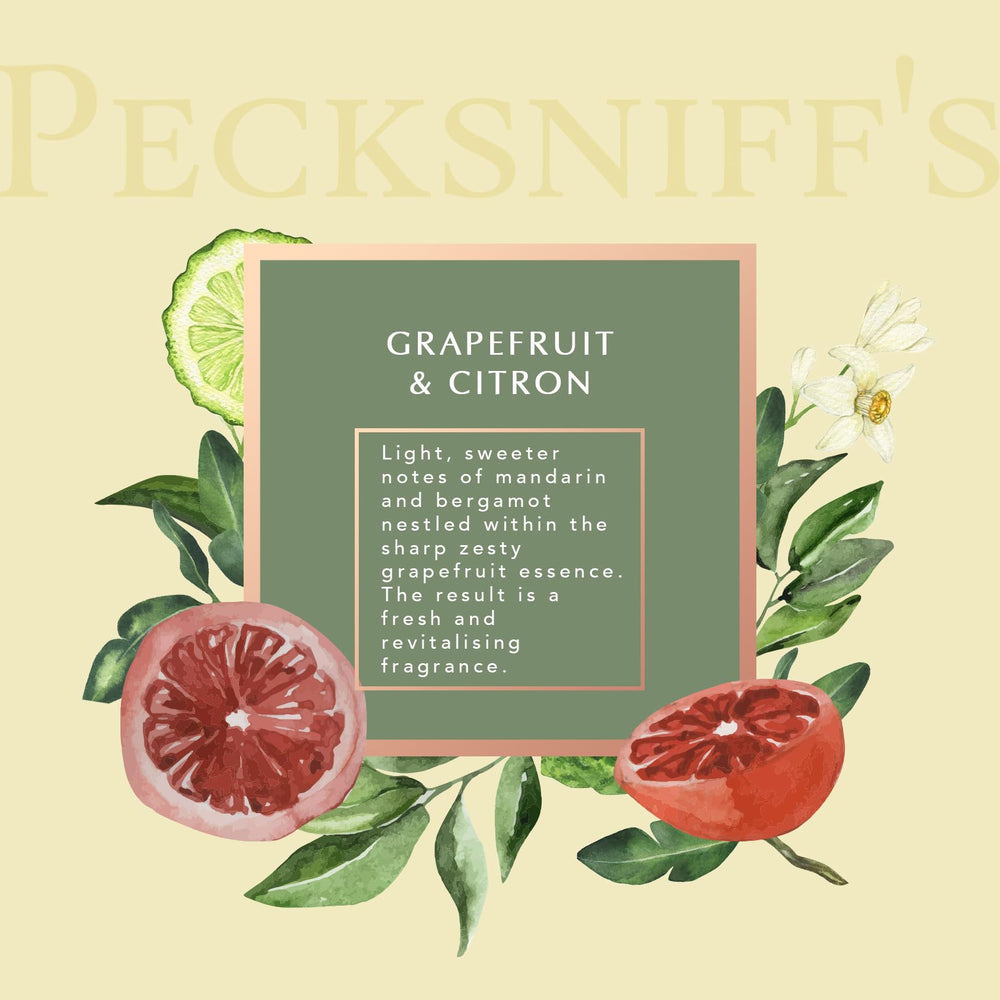 Pecksniff's Grapefruit & Citron Shower Gel lather in hand suggesting refreshing cleanse