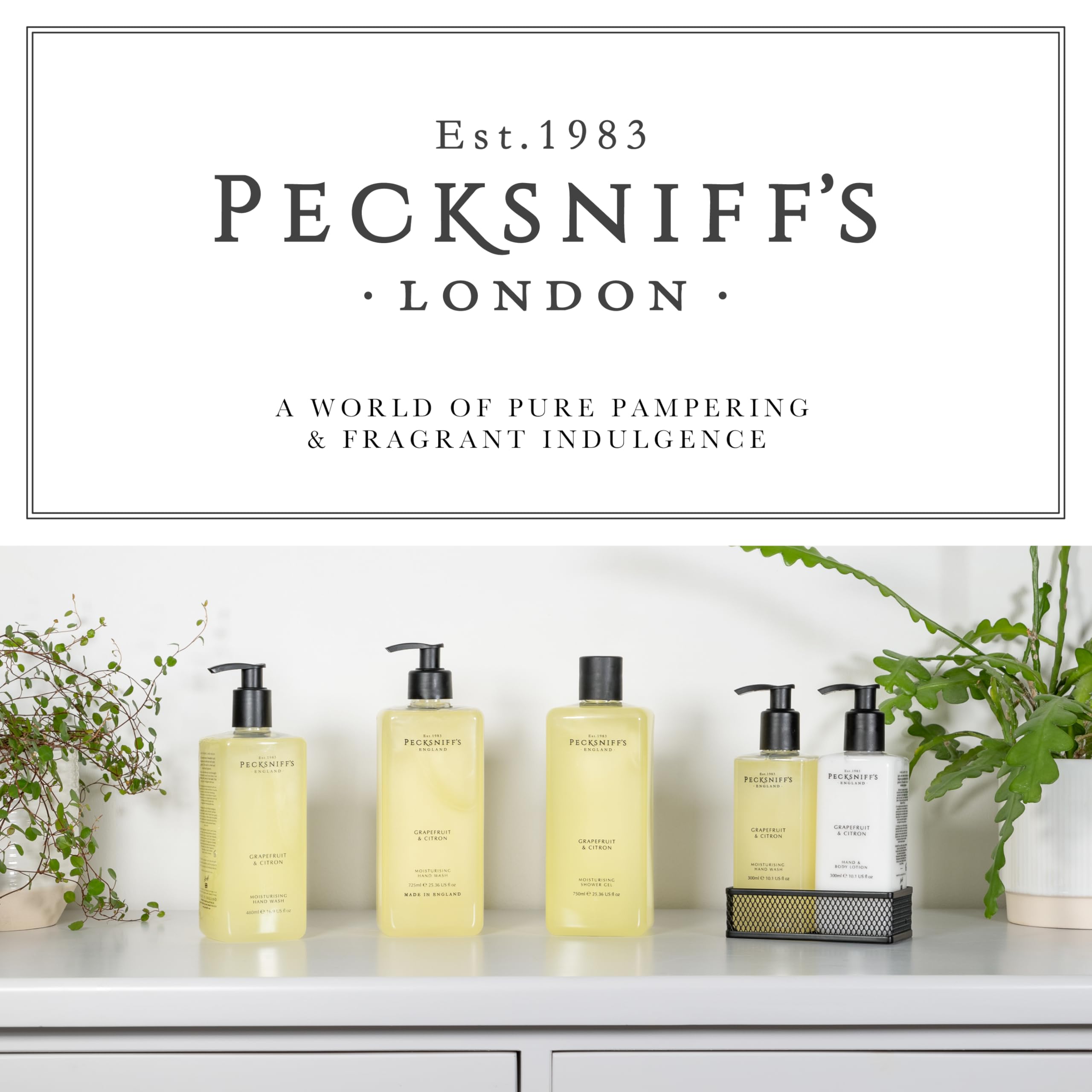 Pecksniff's Grapefruit & Citron wash creates refreshing ambiance.