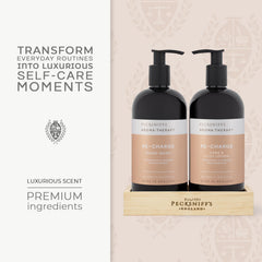 Pecksniff's hand wash pump in action for daily cleansing