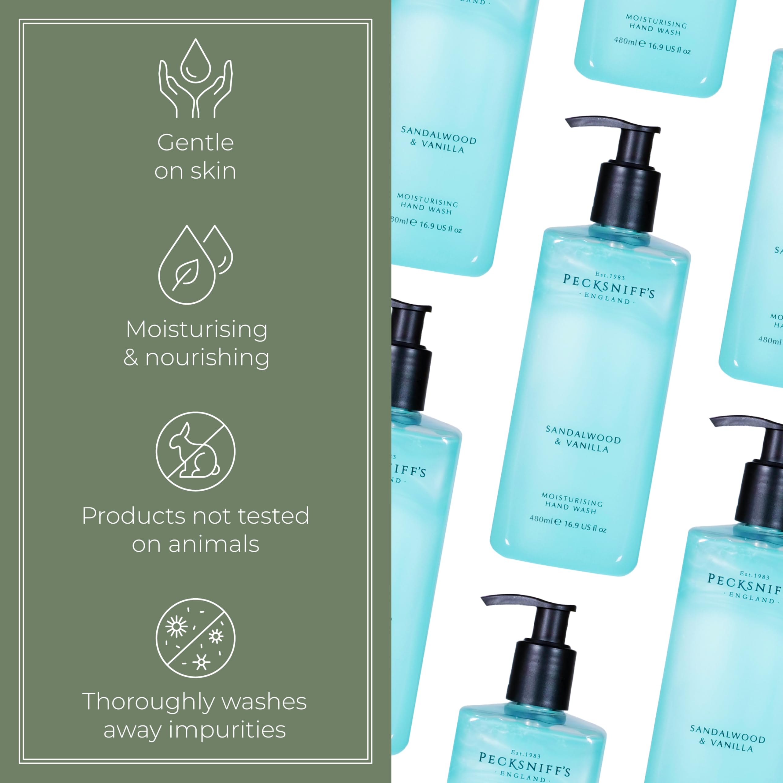 Ingredients list highlights a gentle cleansing formula suitable for daily use.
