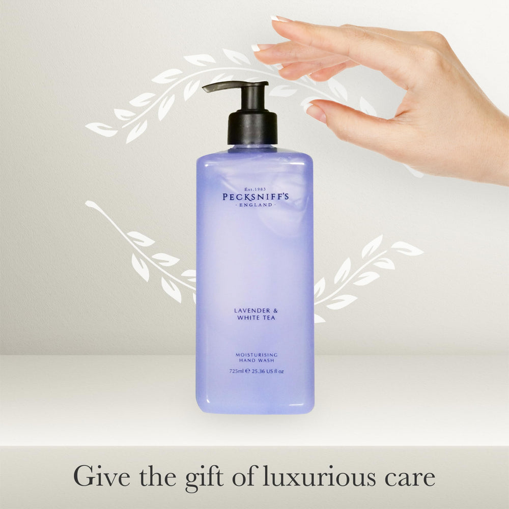 Pecksniff's Lavender & White Tea hand care routine feels pampering.