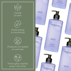 Pecksniff's Lavender & White Tea hand wash foam delivers rich lather.