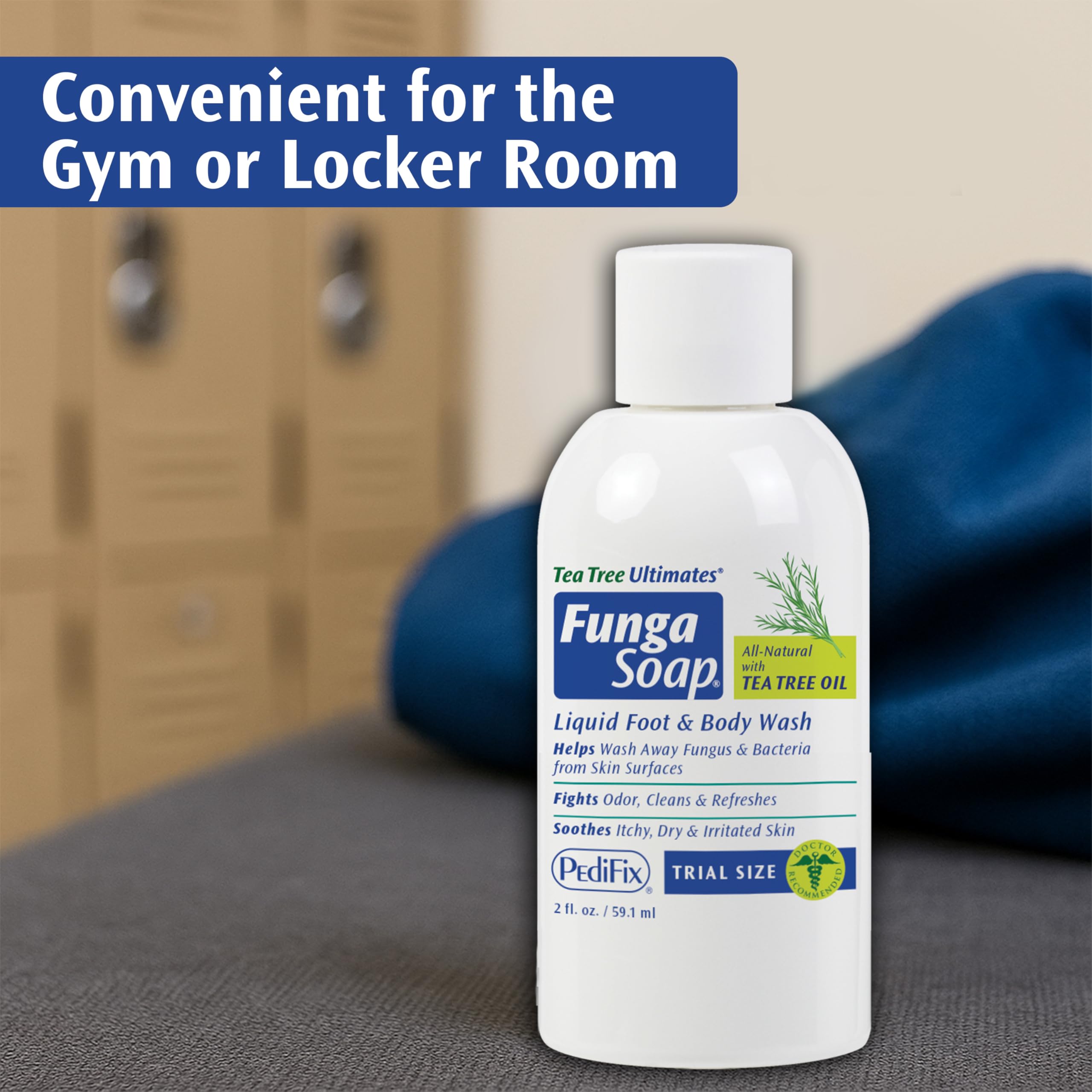 Pedifix FungaSoap deodorizing action helps keep feet and skin feeling fresh.