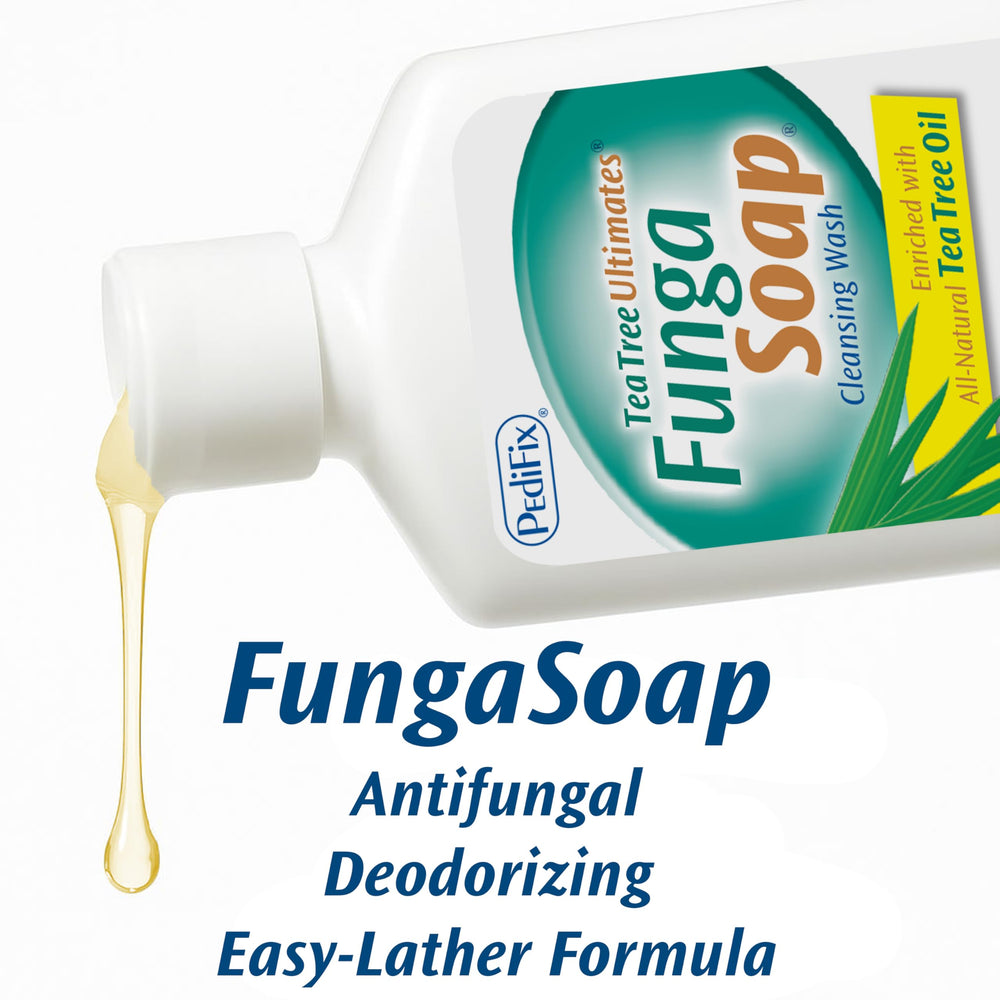 Pedifix FungaSoap Tea Tree closeup of tea tree oil component