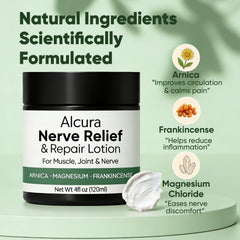 Application of Peehss Alcura Nerve Cream on hand for targeted use.