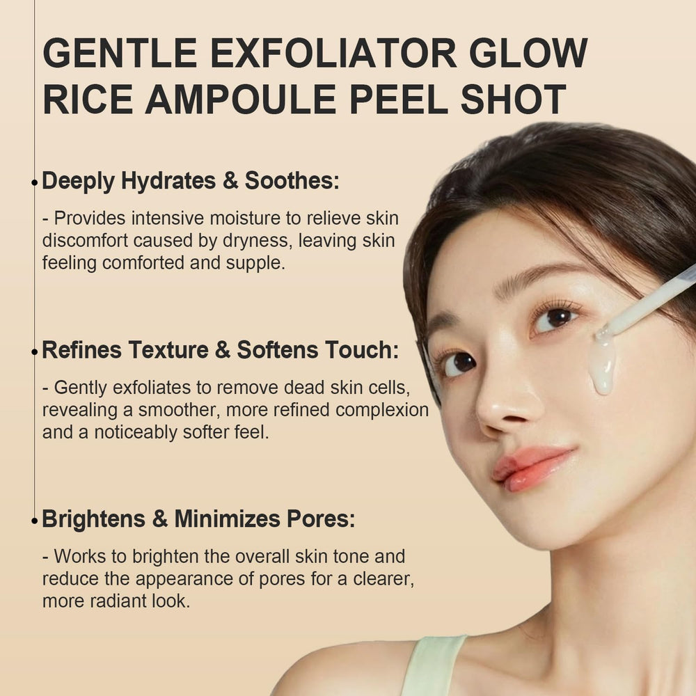 Peel Shot Glow Rice Ampoule Duo packaging box, travel-friendly for on-the-go routines.