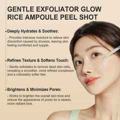 Peel Shot Glow Rice Ampoule Duo packaging box, travel-friendly for on-the-go routines.