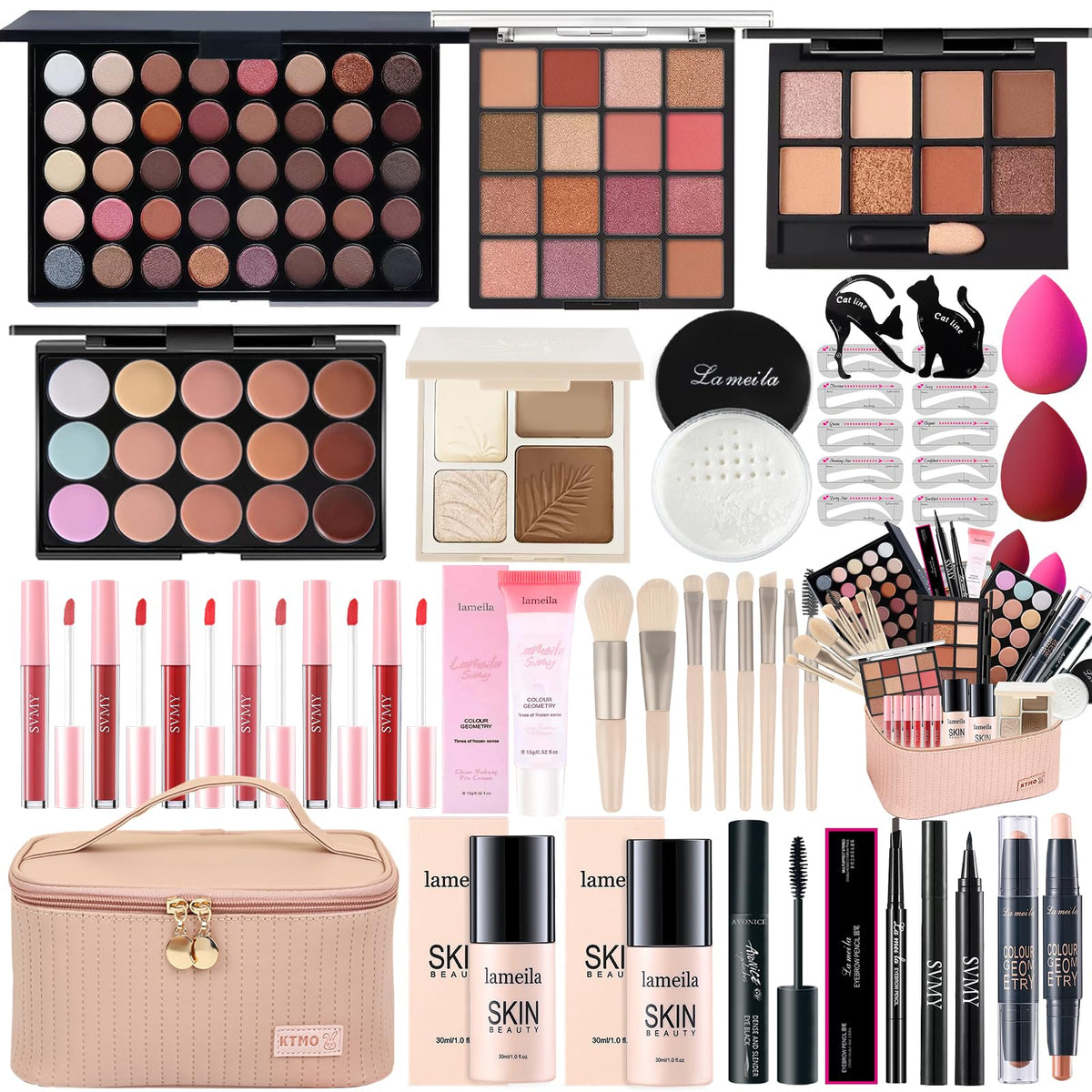 Peenice all-in-one kit box set showcasing complete makeup collection for daily looks