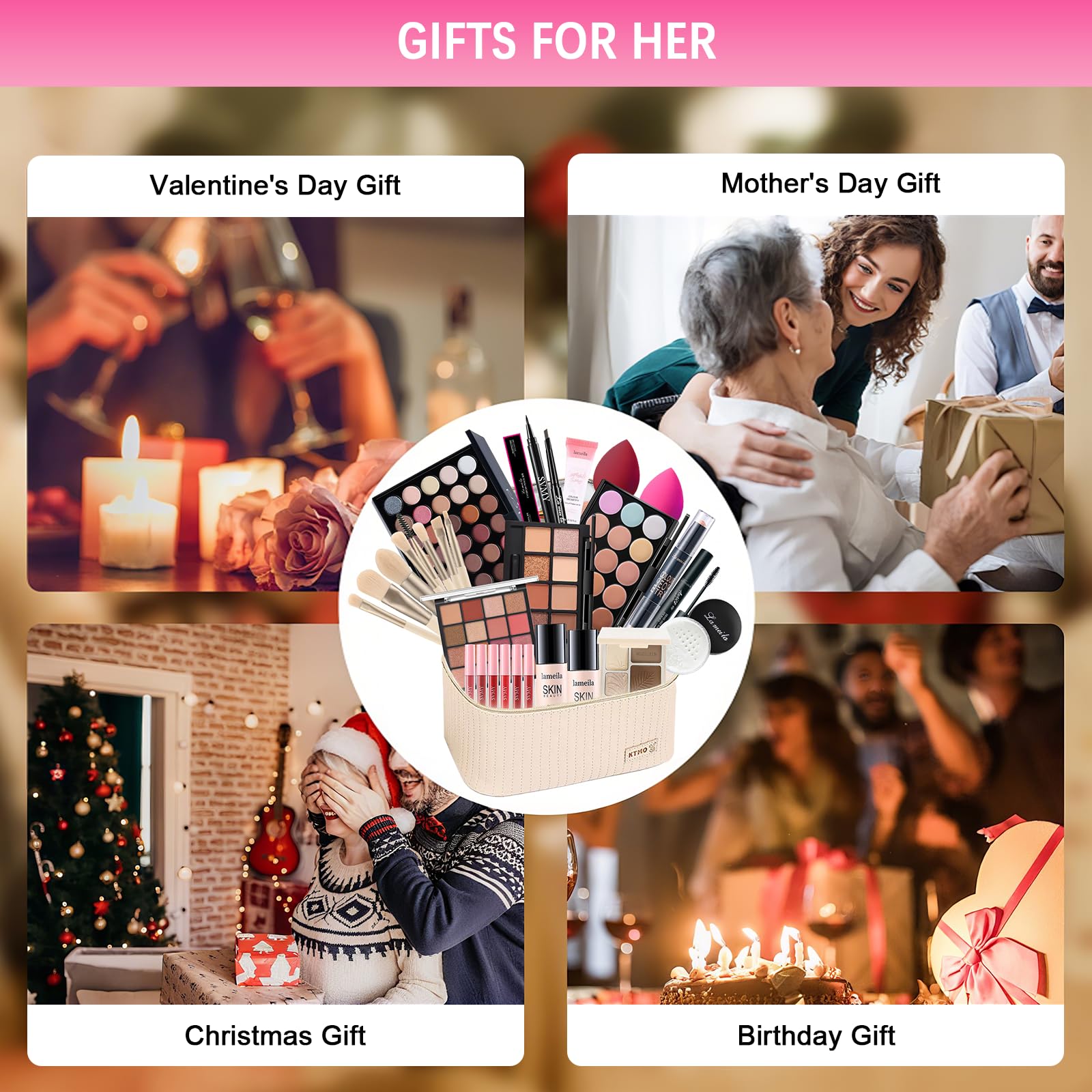 Peenice makeup brush set with essential tools for smooth application