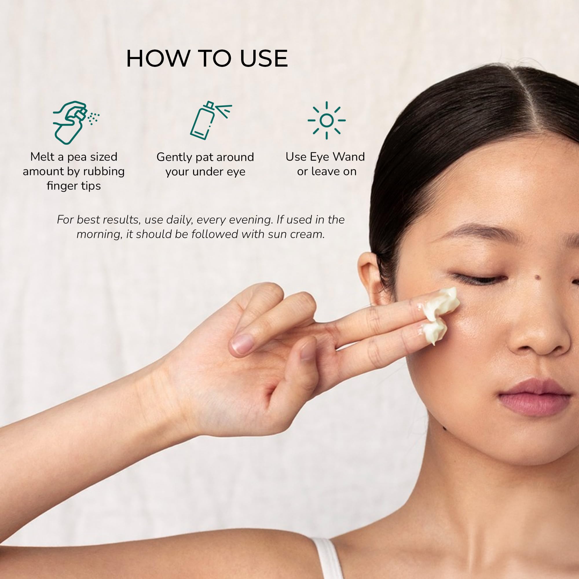 Peep Club Soothing Coconut Eye Balm lash conditioning and eye area nourishment in use.