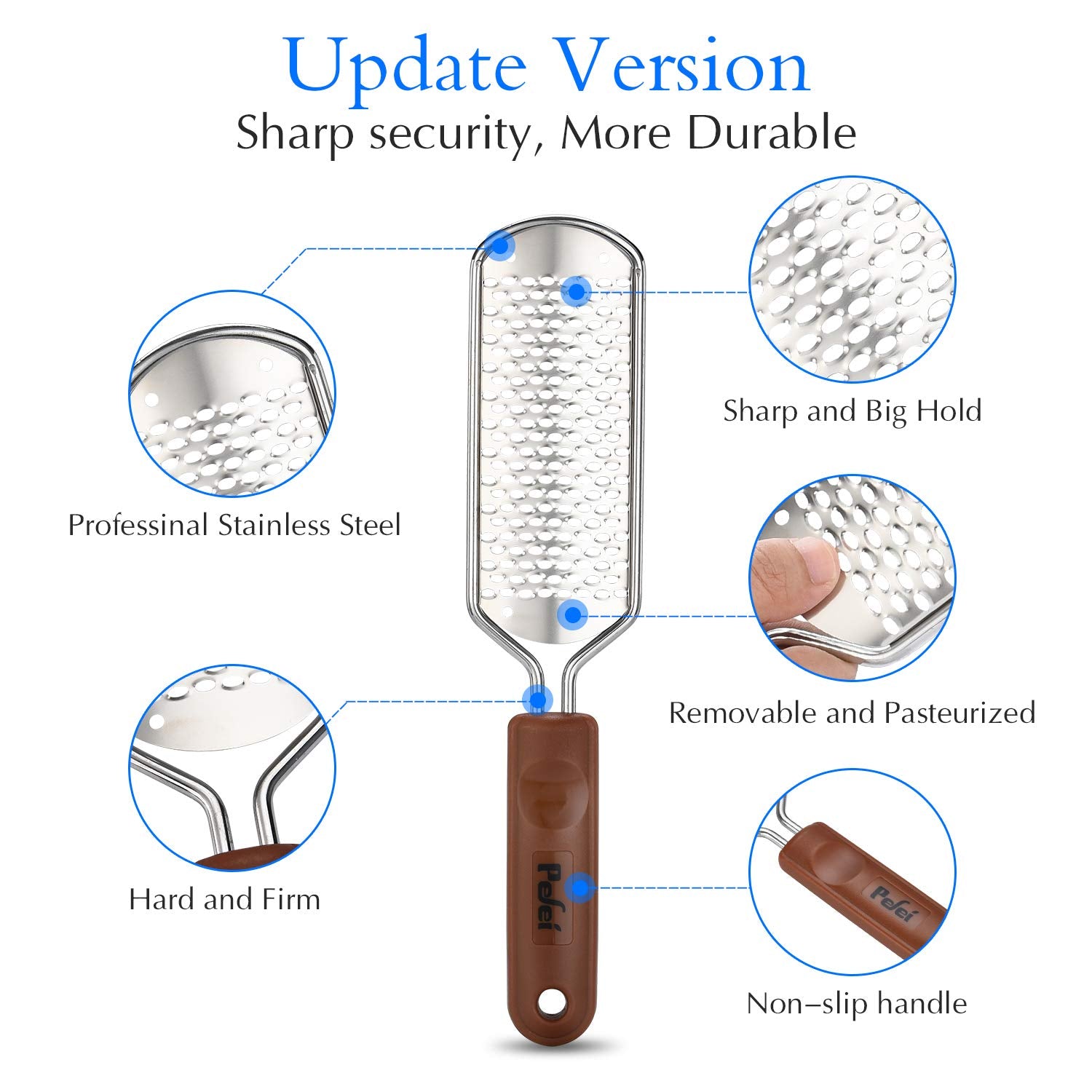 Pefei detachable foot scrubber mechanism shown for flexible, versatile use.