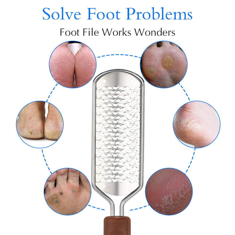Pefei foot file with non-slip handle ensuring secure grip during use.