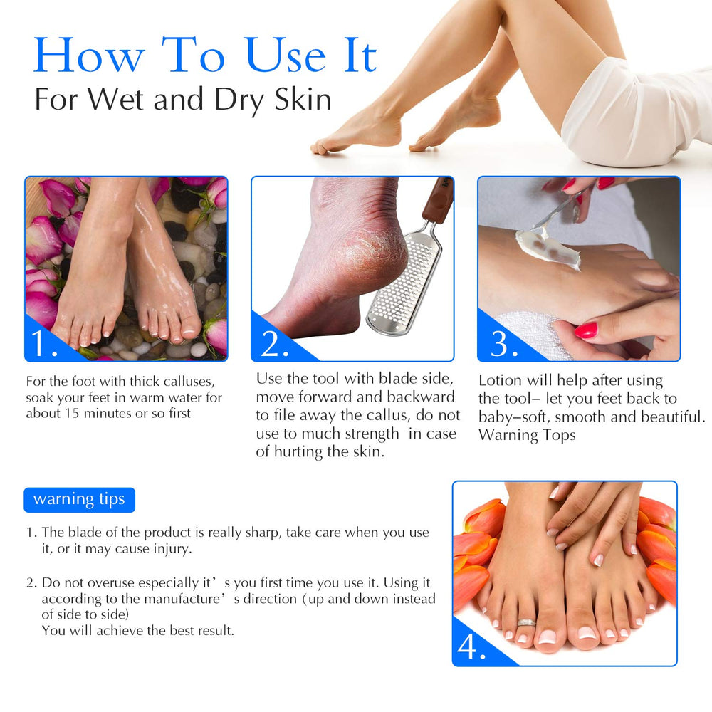 Pefei waterproof foot file allows easy rinse after a pedicure session.