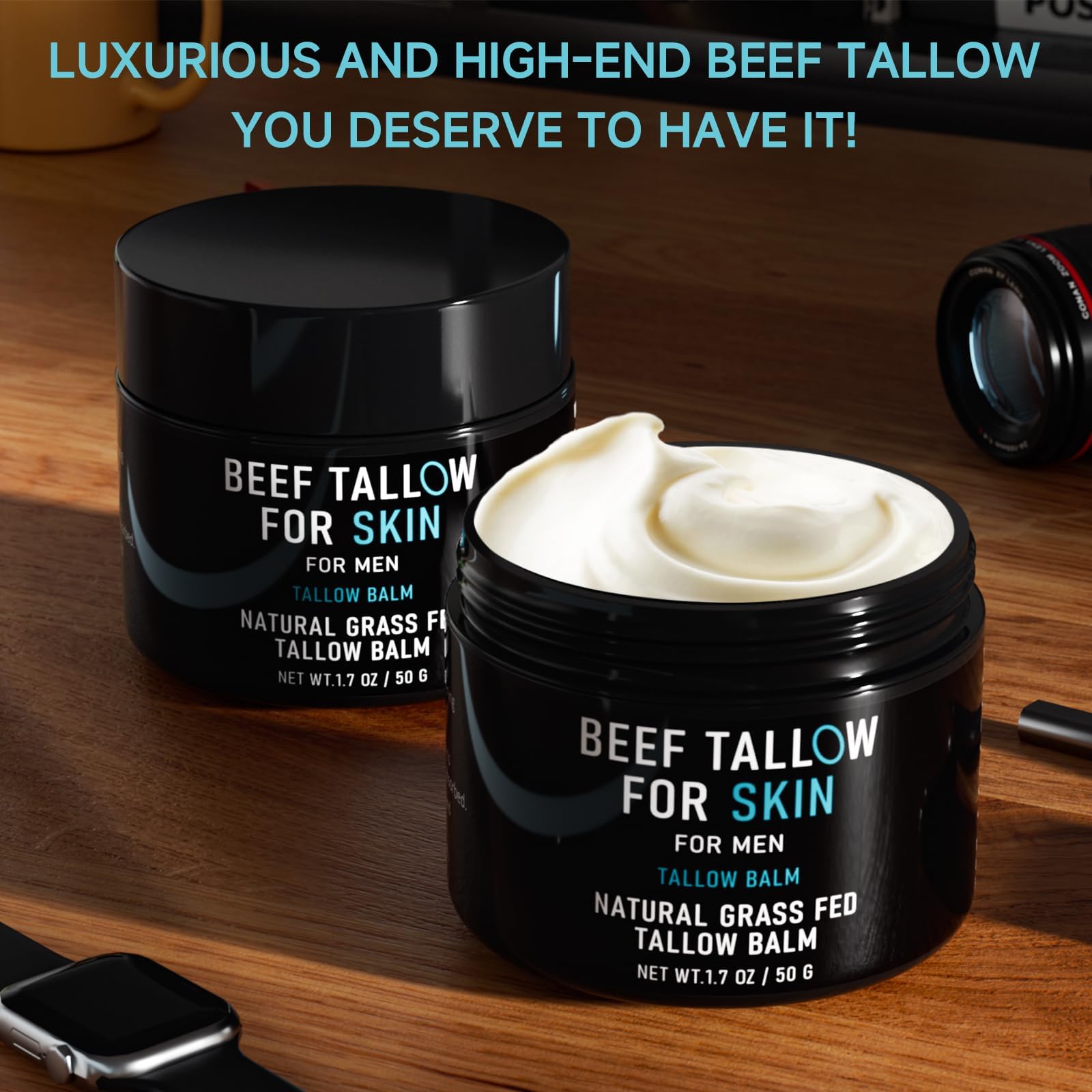 Pekinly Beef Tallow Quick Absorption helps prevent a greasy feel.