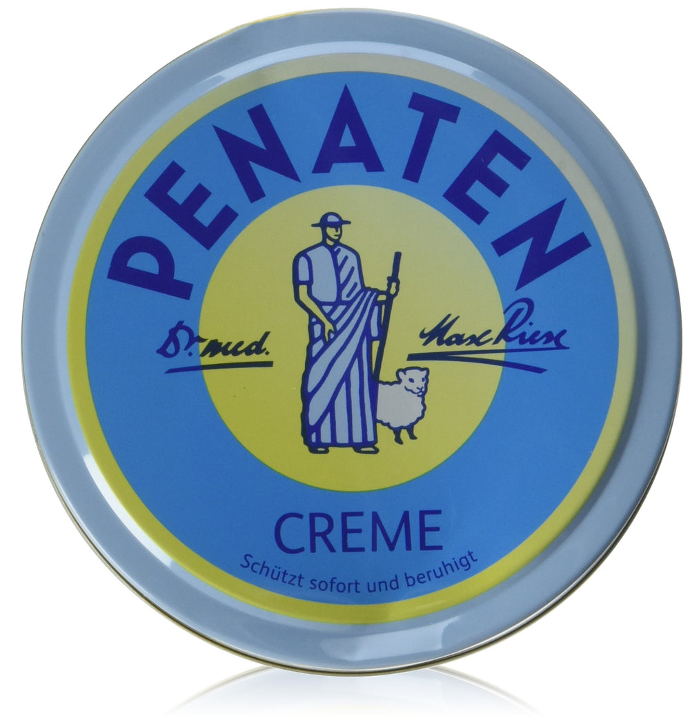 Penaten Basic Creme 150ml packaging shows a gentle, protective moisturizer for sensitive skin