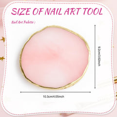 Gold-edged Pengxiaomei palette adds a stylish touch for nails.