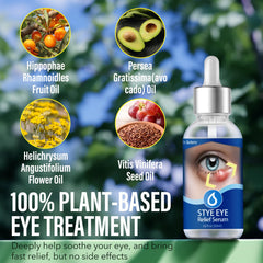 Penntr Stye Eye Drops Hippophae Rhamnoides label highlights sea-buckthorn oil benefits.