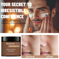 Penrose Skin Body Butter texture application demonstrating quick absorption.