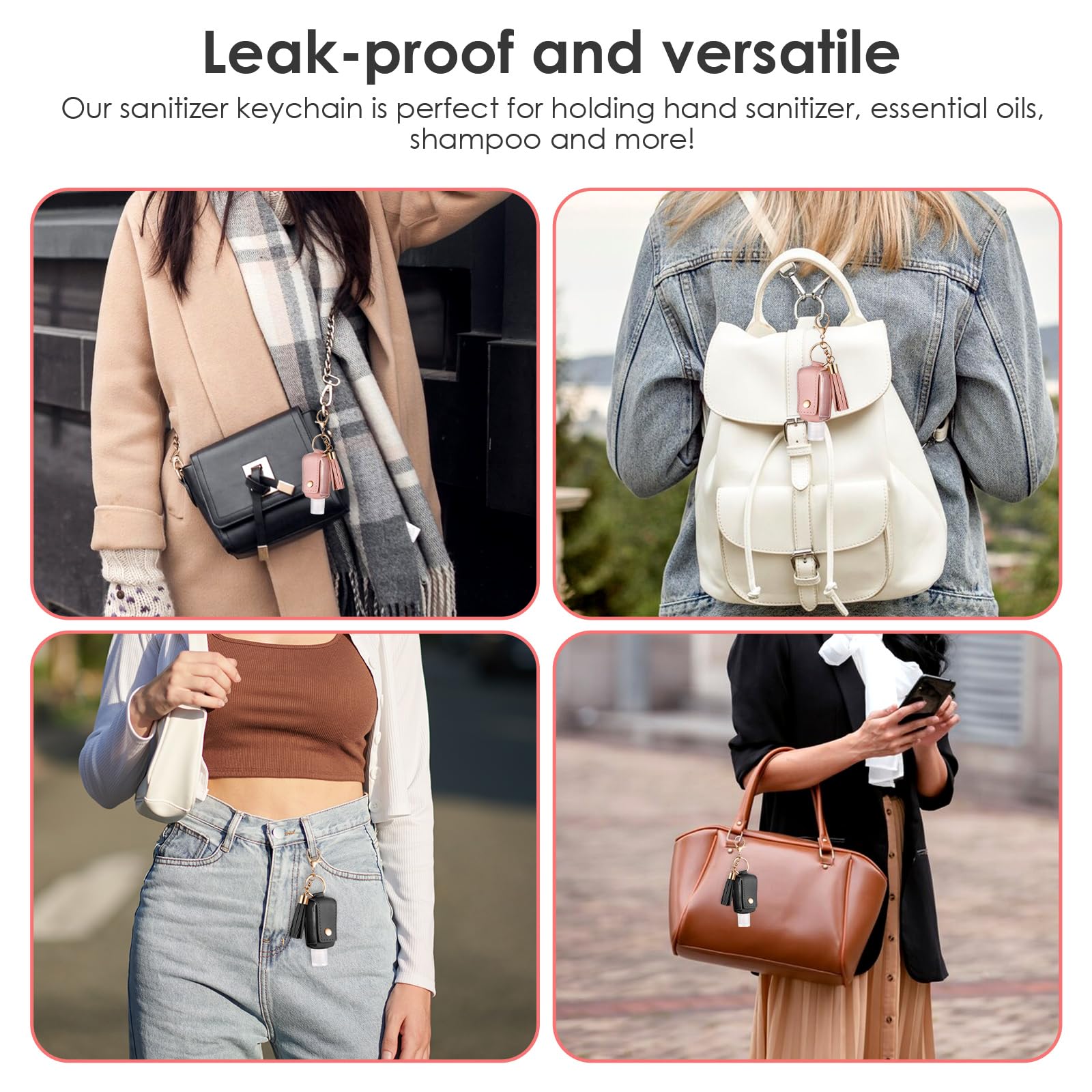 Durable leather shell protects contents and adds a premium touch.