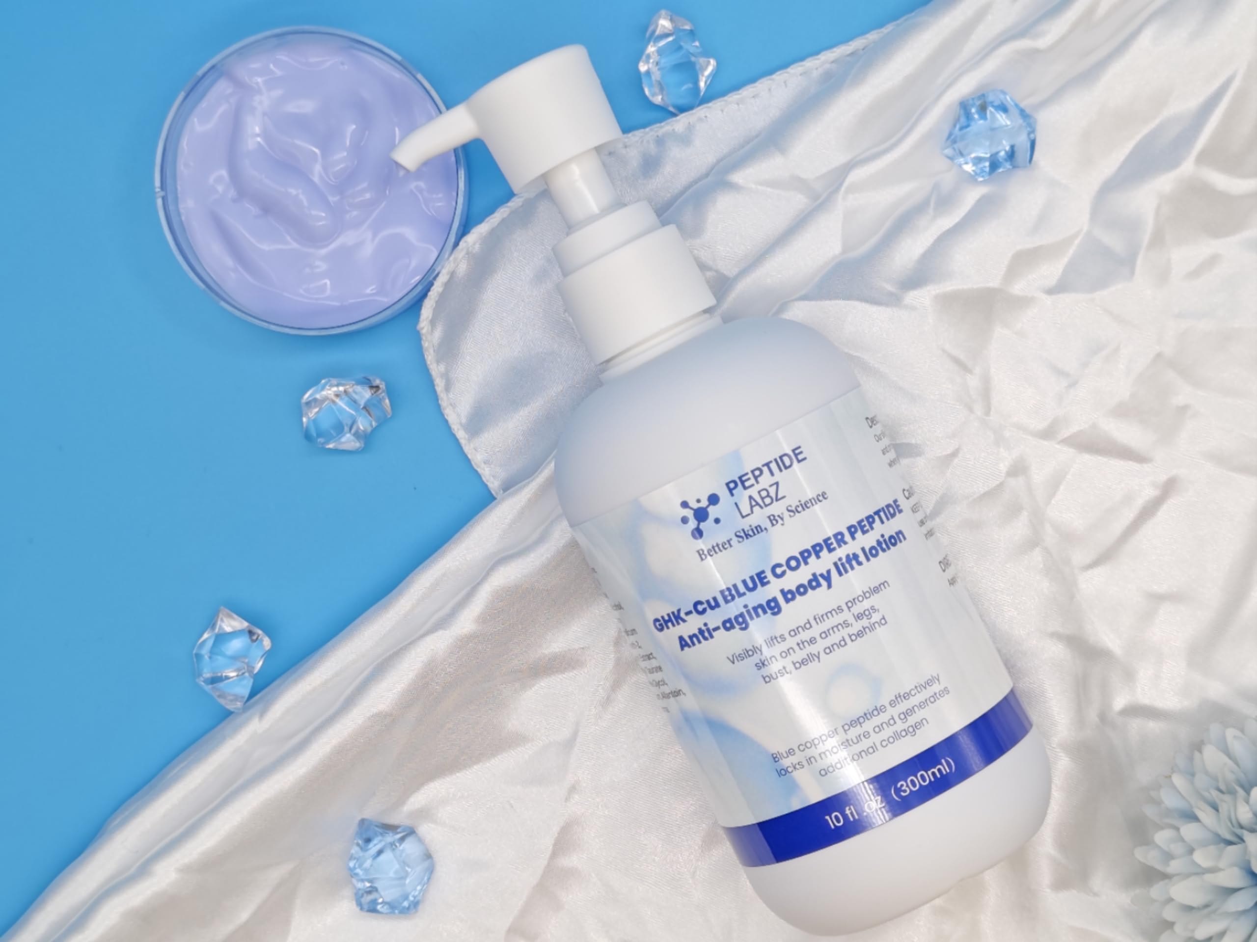 PeptideLabz anti-aging hydration on skin indicating glow and suppleness.